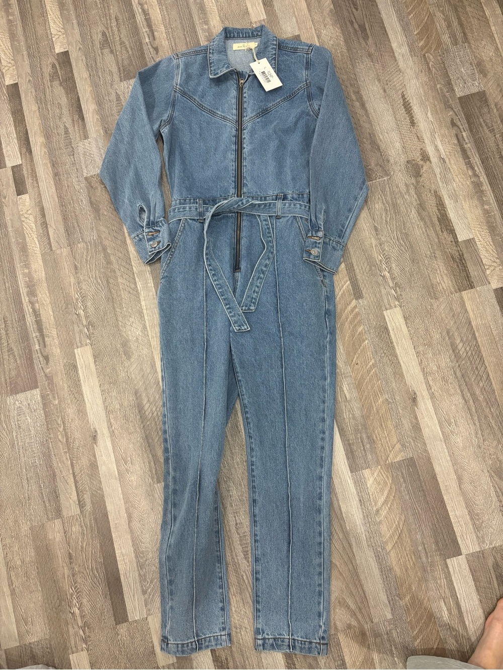 Circle of Trust Levy Jumpsuit- Denim Tie-Waist Jumpsuit Small NWT - Picture 2 of 7